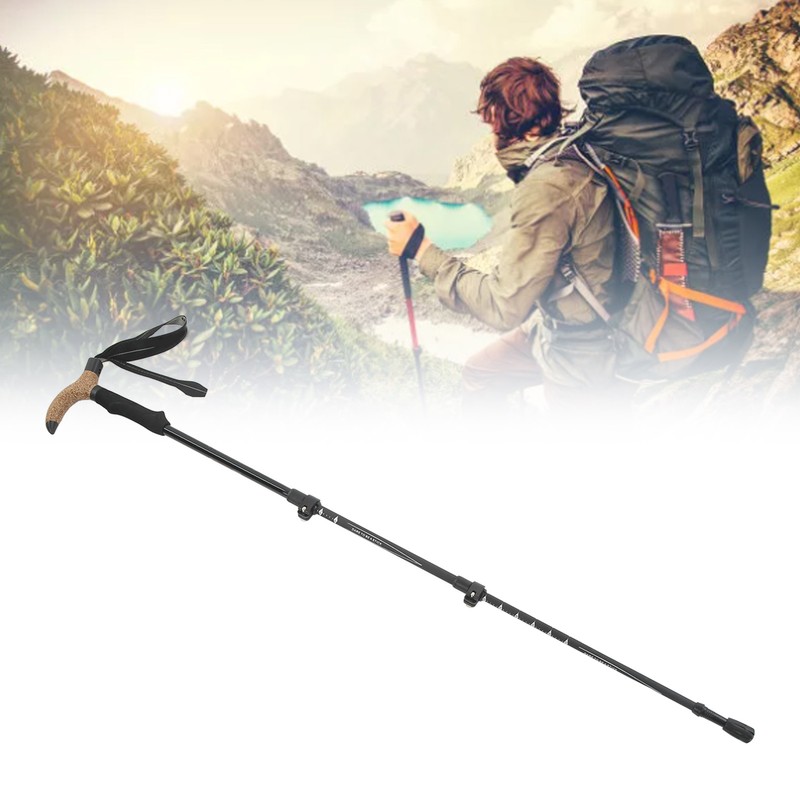 Hiker Hiking Pole Adjustable Telescopic Outdoor Walking Stick Elderly Non