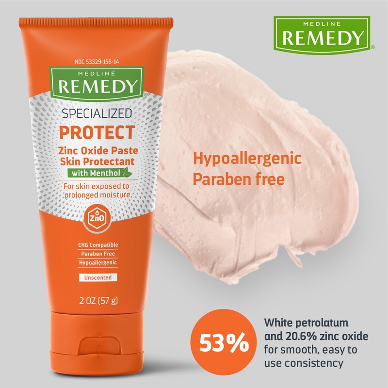 Medline Remedy Specialized Zinc Oxide Paste with Menthol (2 oz