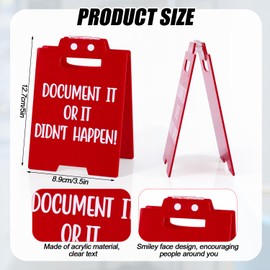 Funny Team Office Gifts, Positive Inspirational Desk Plaques Signs Motivational Coworker Gifts Office Decor for Women Men Colleagues Teammates Employees White Elephant Gifts (Document It)