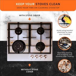 Gas Stove Protectors, Reusable Burner Covers, top Range Liners for Stovetop (Silver), 8.5"x 8.5" Pack of 8