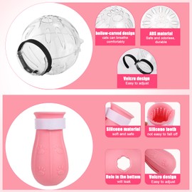 Cat Muzzle and Boots Set, Breathable Cat Adjustable Hood and Paw Covers Transparent Cat Muzzle Helmet Silicone Cat Shoes for Cats Bathing Nail Trimming