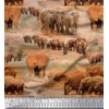 Soimoi Cotton Poplin Fabric tree & elephant Animal Printed Fabric