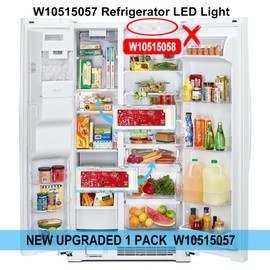 New Upgraded Red W10515057 Refrigerator Freezer LED Light Set, Compatible with Whirlpool Kenmore Maytag, KitchenAid, Repalce WPW10515057 AP6022533 PS11755866, Include Pastic Cover