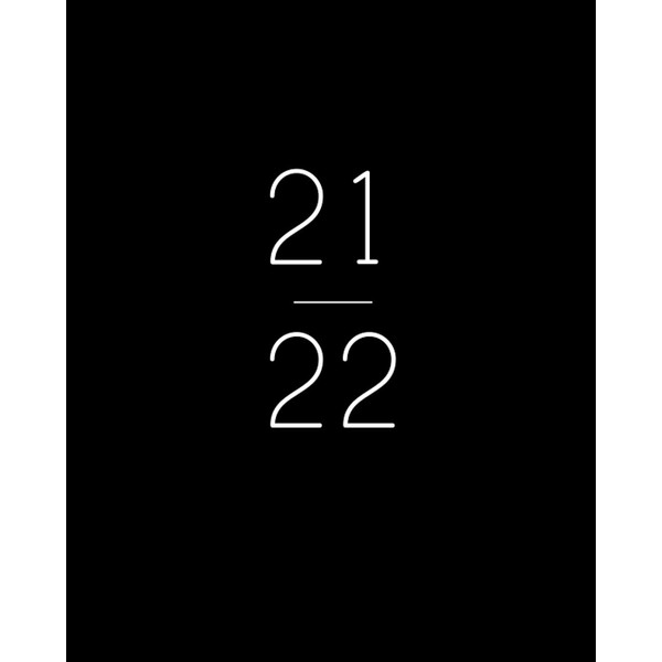 21-22: Minimal Black 2021-2022 Academic Planner Weekly & Monthly July