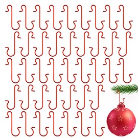 Christmas Bauble Hooks,Christmas Tree Hooks For Baubles,Christmas Ornament Hooks,Christmas Tree Holiday Decorations S Hook,Christmas Ornaments Hooks,Christmas Ornament Hanging Hook,Tree Hunt Hook Red