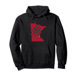 Wild Animal Scratches through Minnesota Pullover Hoodie