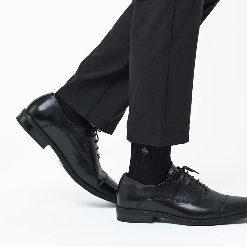 Gunze PL0125 Men's Polo Socks, Casual Rib One-Point, 5 Pairs,