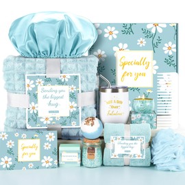 Self Care Gifts for Women, Get Well Soon Gifts Basket Care Package, Birthday Gifts Box for Women, Relaxing Bath Spa Gifts Set, Thinking of You Feel Better Gift for Her Mom Best Girl Friend Sister Wife