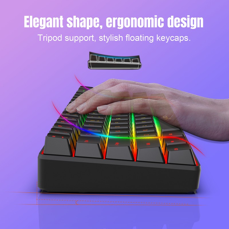 Wired K68 RGB Streamer Mini Gaming Keyboard Membrane Keyboard But