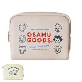 Harada Osamu Pu Square Pouch, Storage Pouch, Cosmetic Pouch, Mini Wallet, Small Items, Portable, Embroidery, Cute, Fashionable, Pink