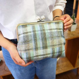 Marushin 0405009700 Pouch (Large) UK MOON W 7.9 x H 6.3 x D 1.6 inches (20 x 16 x 4 cm), Close-Green, Made of Wool Fabric by MOON (UK)