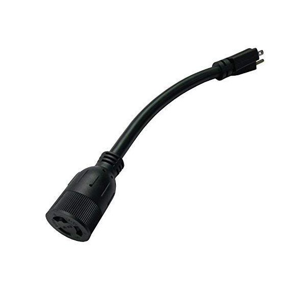 Parkworld 885248 Adapter Cord 15 AMP Regular 5-15 Plug Male to Twist 20 Amp L6-20 Receptacle Female