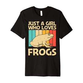 Cute Frog Design For Girls Mom Toad Catcher Pet Animal Lover Premium T-Shirt