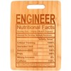 Funny Cutting Boards For Kitchen Engineer Nutritional Facts Label Big