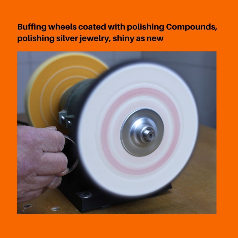 Amacupid Cotton Buffing Wheel Kit 6 inch. for Bench Grinding