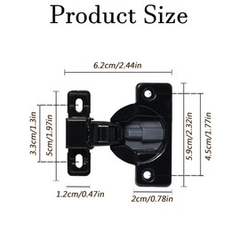 4 Pack Soft Closing Cabinet Hinges – HhdvdyWgd Concealed Hidden Hinges for Kitchen Cabinets, Self-Closing Adjustable Overlay, Durable Carbon Steel, Face Frame (Black)