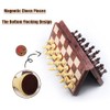 KOKOSUN International Chess Set, Magnetic, Foldable, Wooden, Convenient Storage (Chess