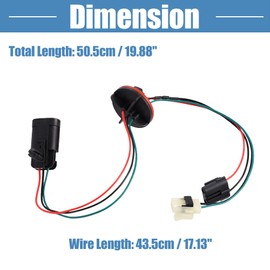 MACHSWON 2 Pcs Headlight Lamp Wiring Harness Light Wire 68193062AB 628193062AA for Do-dge for Ram 1500 2500 3500 4500 5500 2010-2022 Quad Halogen Only