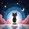 2Pcs Black Solar CatDoll Dancing Cat,Figure Car Ornament,Dancing Ornaments Solar