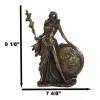 All Mother Goddess Frigga Holding Spear And Shield Statue Norse
