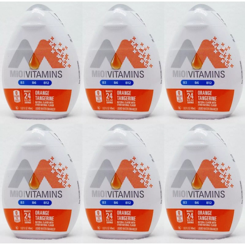 Mio 6 Mio Vitamins ORANGE TANGERINE Liquid Water Enhancer Drink