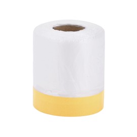 HOPESPANNER Pre-Taped Masking Film Plastic Cover PE Film Masking Paper 1 Pc 2200x40cm / 72.18ftx15.75" White Yellow