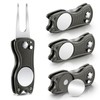 Skylety 4 Pieces Golf Divot Repair Tool with Magnetic Button