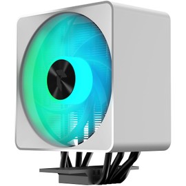 APNX AP1-V White Tower ARGB CPU Air Cooler, 5 Heat Pipes, Aluminum Frame, PWM Hydro Bearing Fan, High Air Flow, 165mm (H), Intel LGA 1700/1200, AMD Ryzen AM5/AM4