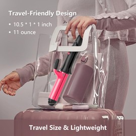 Travel Curling Iron, Zavarea Upgraded 1 Inch Dual Voltage Curling Iron, Lightweight 2 in 1 Hair Straightener and Curler, 30S Fast Heating & Easy to Use, Mini Flat Iron with Ceramic Barrel for Travel