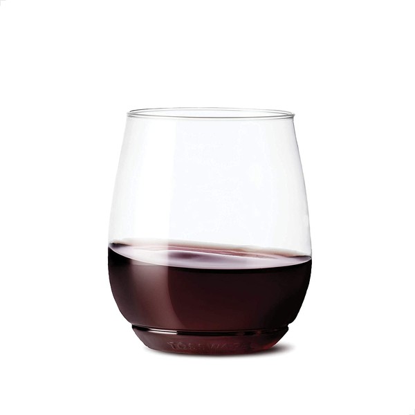 TOSSWARE POP 14oz Vino, Premium Quality, Recyclable, Unbreakable & Crystal Clear Plastic Wine Glasses