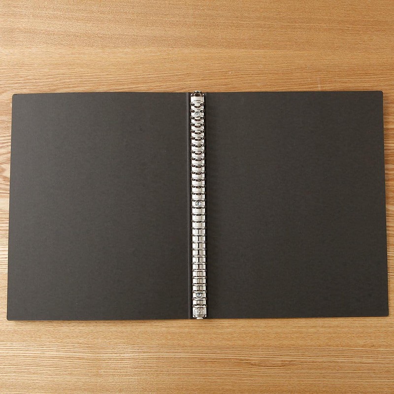 MUJI 82110098 Binder A4, 30 Holes, Dark Gray