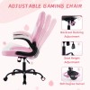 HOMEFLA Computer Gaming Desk Chair Ergonomic Lumbar Support with Flip-up