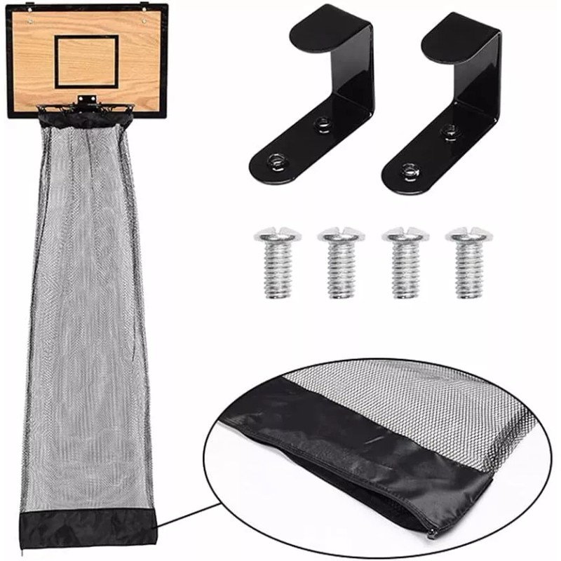 Fury Strike Basketball Laundry Hamper With Hoop Large Black Design