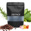 200 Pack Food Storage Bags, Foil Pouch Resealable Bags with