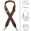 RICLVS Crossbody Bag Strap Soft Cotton Adjustable Replacement Purse (black&Brown)