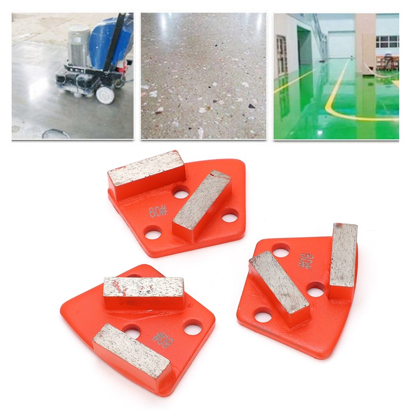 3Pcs Diamond Grinding Shoes Trapezoid Concrete Aggreesive Cutting 2 Long
