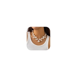 Pearl Necklace for Women Dainty Round Pearl Choker Necklace Wedding Bridesmaid Jewelry Gifts