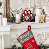 Dog Paw Christmas Stocking Holder with Dog Bone Pendant, 3D
