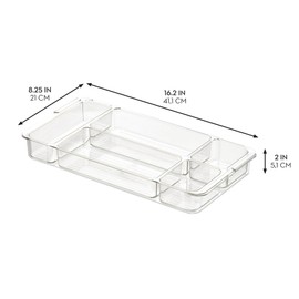iDesign Expandable Makeup Drawer Organizer-Storage Cosmetics or Jewelry-Clear Tray