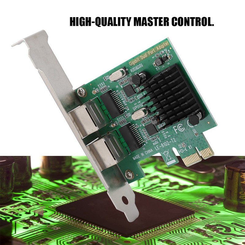 10/100/1000Mbps RJ-45*2 Dual port PCI-Ex1 GigabiT network Card for 8102-T2