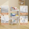 BBLIKE 3-Tier Diaper Caddy Organizer - Rolling Utility Baby Cart