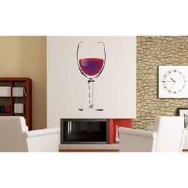 Vinyl Wall Decal Sticker Wine Glass MGeise115