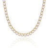 KissYan Gold Tennis Necklace for Women, 14K Gold Plated Diamond