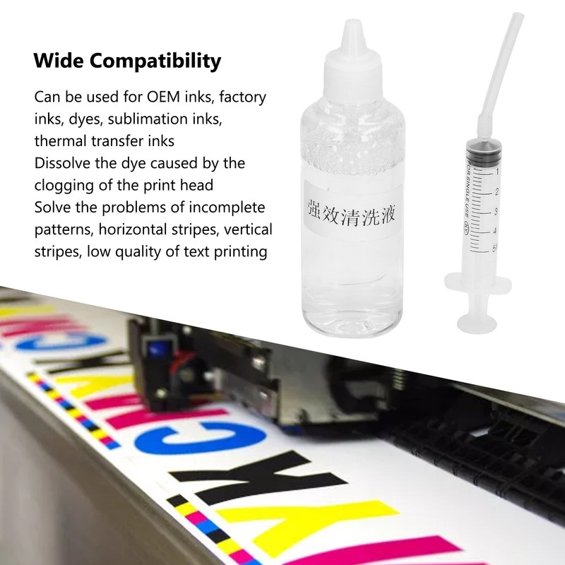 Ink Cleaning Solution Strong Dissolve Ability Nozzle Dye Cleaning Fluid