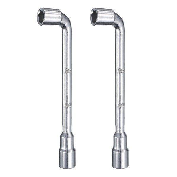 HARFINGTON 2pcs L Shaped Angled Hex Socket Wrench 8mm 45#