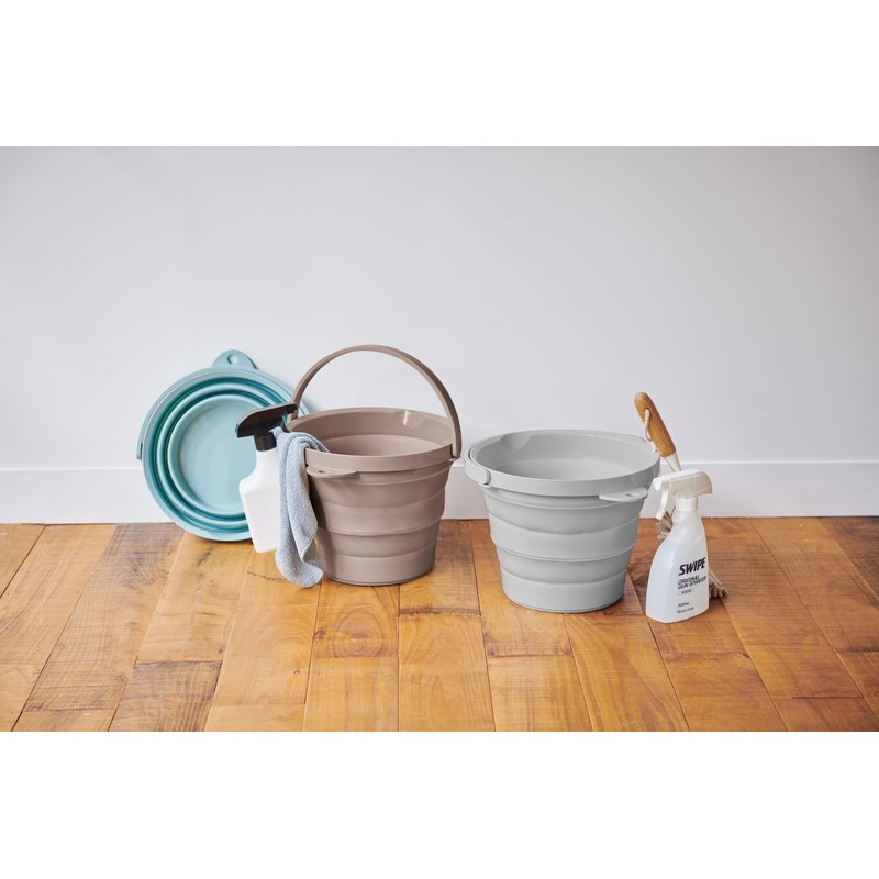 Isetou Soft Bucket 8 Shape, Foldable, Soft Material, 2.8 gal