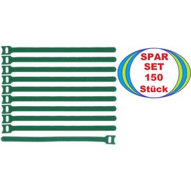 Velcro Cable Ties 300 x 28 mm Green Pack of 150