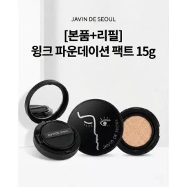 JAVIN DE SEOUL 자빈드서울 윙크 파운데이션 팩트 본품+리필 / 커버력·지속력 쿠션팩트 Javindseoul Wink Foundation Pact Main Product + Refill / Coverage·Long-lasting Cushion Pact [Cover Light No. 18]