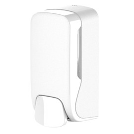 HyPaFol Soap Dispenser 500 ml - Refillable, Matt White, Wall Mounted, Hygiene Dispenser for Liquid Soap with Level Indicator & Key System