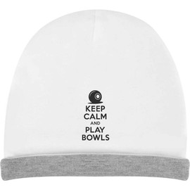 'Keep Calm and Play Bowls' Kids Slouch Hat (KH00038415) White